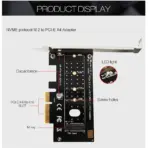 PCIe 3.0 x4 to M.2 NGFF NVMe SSD Adapter Card, High-Speed 32Gbps Transfer, Wide Compatibility, Low/Full Profile Brackets, No Driver Required - Image 2