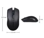  A4TECH G3-760N Wireless Mouse , Advanced 2.4GHz Optical 2.4GHz Connectivity , 15 meter Range , Auto Power Saving , 16 Hotkey Gestures , Symmetric Ergonomic Design - Black - Image 3