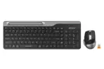 A4TECH FB2535C Fstyler Wireless Keyboard Mouse Combo – 2.4G & Bluetooth, Compact, Rechargeable, Smartphone Cradle, Multi-Device, 2400 DPI Mouse – Black - Image 5