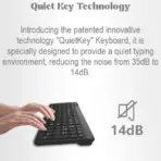 A4TECH FBK23 AS Bluetooth And 2.4G Wireless Keyboard, Connect 4 Devices, QuietKey 14dB, Ultra Slim, 12 FN Hotkeys, Type-C Adapter, Multi-OS Compatible | BLACK - Image 6