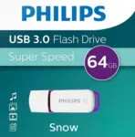 Philips USB Flash Drive 64GB Snow Edition USB 3.0, High-Speed Data Transfer, LED Activity Indicator, Plug And Play Storage, for Windows® / Mac OS/ Linux  | FM64FD75B