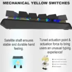 A4TECH FS100 Hot-Swappable Mechanical Keyboard, 3-Pin & 5-Pin Switch Support, N-Key Rollover, 10 Backlit Effects, 4M Memory, Windows/Mac Compatible  - Image 6