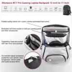Dell Alienware Elite Backpack 28L For up to 16.3" Laptops , Slim Durable Design, Padded Laptop Sleeve, Expanding Headset Pocket, Side Stretch Pockets, Foam Straps | AWM17BPP Gray/Black  - Image 5