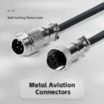 ATTACK SHARK C01PRO Coiled Cable Type-A to Type-C Grey – Double-Sleeved Aviator Keyboard Cable - Image 3