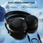 ATTACK SHARK G300 ANC Foldable Headphones With Bluetooth 5.3, Dual-Mode Wired And Wireless Connection, 40mm Drivers, -21dB Noise Cancelling, 210g Lightweight Design | BLACK - Image 2
