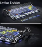 GravaStar Mercury K1 Pro Interstellar 75% Tri-Mode Connectivity Mechanical Keyboard With Gasket Mount,  x Kailh Speedy Mint Linear Switches, Dual RGB, PBT Keycaps, 8000mAh Battery,  Aluminum Alloy Exoskeleton, for Windows / macOS | Silver Edition - Image 2
