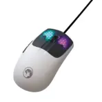 Marvo M727 White Wired Gaming Mouse, 12,400 DPI Optical Sensor, 6 Programmable Buttons, 1000Hz Polling Rate, 16.8M ARGB Lighting, Ambidextrous Ergonomic Design - Image 3