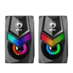 SG-118 Havoc 10 2.0 Stereo RGB Gaming Speaker | 6W Power | RGB Lighting | USB & AUX Connection | Compact & Portable | Clear Sound & Enhanced Gaming Experience - Image 2