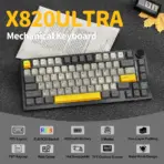 ATTACK SHARK X820 Ultra 75% Tri-Mode Gasket Mechanical Keyboard With Smart TFT Display, Metal Knob, Hot-Swappable Linear "SHARK" Switches, 4000mAh Battery, And RGB Backlight | Star Black - Image 2