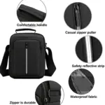 EZ EXP038 SLING BAG: Multi-Pocket Storage, Lightweight Unisex Crossbody for Work, Travel & Outdoors | BLACK