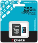 Kingston Canvas Go Plus 256GB MicroSD Card – Up To 200MB/s Read, 160MB/s Write, UHS-I U3 V30 A2 Speed, For Android, Gaming, Drones & 4K Action Cams – SD Adapter Included - Image 3
