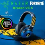 Razer Kraken V3 X Wired USB Gaming Headset: 285g Lightweight Build - Triforce 40mm Drivers - HyperClear Cardioid Mic - 7.1 Surround Sound - Chroma RGB Lighting - Fortnite Edition
