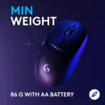 Logitech G309 LIGHTSPEED Wireless Gaming Mouse, HERO 25K Sensor, LIGHTFORCE Hybrid Switches, 300+ Hr Battery, 86g Lightweight, Dual Wireless, 6 Buttons, PC & Mac | Black - Image 6