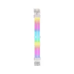 ASIAHORSE 18AWG GPU ARGB Extension Cable – Dual 8-Pin PCIe, 300mm, 54 LEDs, 5V 3-Pin Sync, Silicone + Sleeved Design, AURA Sync Compatible – White - Image 3