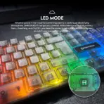 Fantech Shikari K515 RGB Wired Gaming Keyboard with 6 Keys Advance Anti-Ghosting | Transparent cover & Keycaps | 104 Keys Membrane Switch  - Image 7