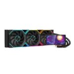 Jungle Leopard Pro Flow 360 Liquid Cooler With 5.5 Inch 270 Degree Rotating Screen 360mm Aluminum Radiator 2700RPM Pump And Intel AMD Support | Black 
