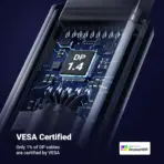 UGREEN VESA Certified 8K DisplayPort Cable , DP 1.4 Cable Displayport to Displayport Cable Support 8K@60Hz, 4K@240Hz, FreeSync, G-Sync, HDR, 32.4Gbps for HDTVs, Displays, Monitors, Graphics, PC | 3 Meters Braided Cable Black  - Image 3