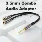 3.5mm Combo Audio Adapter Y Splitter TRRS Cable for PS4, Xbox One, Tablet, Mobile Phone, PC Gaming Headsets and Laptop 