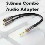 3.5mm Combo Audio Adapter Y Splitter TRRS Cable for PS4, Xbox One, Tablet, Mobile Phone, PC Gaming Headsets and Laptop 