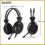 A4TECH HS-30 ComfortFit Stereo Headset With 40mm Drivers, Dual 3.5mm Audio And Microphone Jacks, Omnidirectional Noise-Cancelling Mic, Adjustable Headband, And On-Headset Volume Control - Image 2