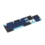 MARVO KP-01 Dark Blue Black Cyan Keycap Set | PBT Double Injection | OEM Height 12mm | 104 Keys + 20 Supplementary | Stepped Layout | Fits Multiple Keyboard Sizes - Image 2