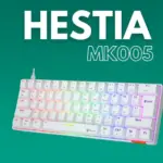 MEETION Hestia MK005 60% Mechanical Gaming Keyboard with RGB LED Backlight, OUTEMU Blue Switches, Full Anti-Ghosting, Double Injection Keycaps, USB Type-C Cable