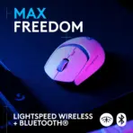 Logitech G309 LIGHTSPEED Wireless Gaming Mouse With LIGHTFORCE Hybrid Switches, HERO 25K Sensor, Dual Wireless, 6 Programmable Buttons, 68g Lightweight, 300+ Hr Battery | WHITE  - Image 3