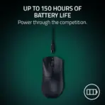 Razer DeathAdder V4 Pro Ultra-Lightweight 56g Wireless Esports Mouse With 45K DPI Focus Pro Sensor, 8K Hz HyperPolling, Optical Scroll Wheel, Gen-4 Switches, 150h Battery | BLACK - Image 6