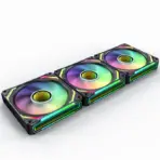 ASIAHORSE COSMIQ ARGB 120mm Daisy Chain PWM Fan 3-Pack – 2000 RPM, 68.5 CFM, Music-Sync RGB Controller, Forward & Reverse Blades, Silent FBD Bearings, Cable Management - Image 2