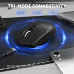 ATTACK SHARK G3 PRO Tri-Mode Wireless Gaming Mouse with RGB Charging Dock, 25,000 DPI, Ultra-Light 59g, PAW3311 Sensor, Omron 100M Switches – Black - Image 3