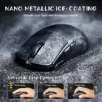 ATTACK SHARK R11 ULTRA Carbon Fiber Wireless Gaming Mouse With 49g Superlight Design, PAW3950MAX Sensor, Nordic 52840 MCU, 8000Hz Polling Rate, And Tri-Mode Connectivity | Forged Black - Image 4