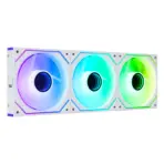 AsiaHorse Dawn Pro ARGB 120mm Fan 3-Pack – Modular Daisy Chain, Infinity Mirror, PWM Control, HDB Bearing, 900-1850 RPM, 71 CFM Airflow, ARGB Sync – Forward White - Image 3