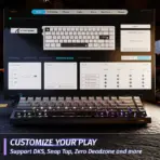 Attack Shark Moonlit Night Magnetic Gaming Keyboard – 60% Layout, 0.01mm Rapid Trigger, 8KHz Polling, Adjustable Hall Switches, RGB, USB-C, PBT Keycaps – Wired - Image 3