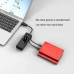 4 Port USB HUB SuperSpeed 3.0 High-Speed Multiport Slim USB Hub 30cm Cable Length Adapter and Led Indicator Compatible for Mouse, Keyboards, Mobile, Tablet - Image 3