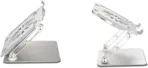 Aluminum Laptop or Tablet Stand with Cooling Fan & 2 USB Ports | Flat Foldable & Portable | Hight Adjustable | Angle Tilt | Silver - Image 5