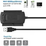 SATA/PATA/IDE Drive to USB 2.0 Adapter Converter Cable for 2.5/3.5 Inch Hard Drive/5 inch Optical Drive with External AC Power Adapter - Image 6