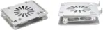 Aluminum Laptop or Tablet Stand with Cooling Fan & 2 USB Ports | Flat Foldable & Portable | Hight Adjustable | Angle Tilt | Silver - Image 8