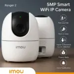 IMOU Ranger 2 5MP Indoor Pan/Tilt WiFi 6 2.4GHz ,Camera | AI Human & Pet Detection, Smart Full-Color Night Vision, 512GB Storage, Two-Way Audio, Auto Tracking & Privacy Mode 