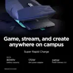 LENOVO AI-Powered Legion 5 15IRX10 Intel® Core i9-14900HX | 16GB DDR5 RAM , 1TB NVMe® | RTX 5070 (8GB) | 15.1" WQXGA OLED 165Hz 100% DCI-P3 Display | Backlit Keyboard | Windows 11 | Eclipse Black ~ FACTORY REFURB - Image 8