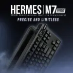 GAMDIAS Hermes M7 Hybrid TKL Mechanical Keyboard – Gamdias RED Switches, RGB Backlit, Digital Display, 2.4GHz/Bluetooth/Wired, 4000mAh Battery, PBT Keycaps, Gasket Design, Volume Knob | BLACK 