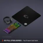 SteelSeries QcK Heavy Large Extra Thick Micro-Woven Gaming Mousepad – 450x400x6mm – Non-Slip Rubber Base, Maximum Wrist Comfort, Precision Tracking & Pro Esports Approved | BLACK  - Image 3