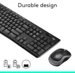 Logitech MK270 Wireless Keyboard And Mouse Combo – Full-Size Layout, 8 Media Keys, Spill-Resistant, 36-Month Keyboard Battery, 2.4GHz USB Receiver, Optical Mouse, Supports Windows® & ChromeOS™ | Black - Image 6