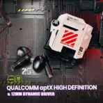 GravaStar Sirius P5 Wireless Earbuds With 12mm Dynamic Drivers, Bluetooth 5.2, 48ms Gaming Mode, Interchangeable Shell Charging Case, ENC Calling, 30-Hour Playtime, IPX4 | Defense Mecha White  - Image 7