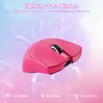 ATTACK SHARK X11-SE Ultra-Light Tri-Mode Gaming Mouse Berry Red with PAW3311 Sensor, 22,000 DPI, Wired/2.4G/Bluetooth 5.2, 65-Hour Battery - Image 6