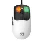 Marvo M727 White Wired Gaming Mouse, 12,400 DPI Optical Sensor, 6 Programmable Buttons, 1000Hz Polling Rate, 16.8M ARGB Lighting, Ambidextrous Ergonomic Design - Image 5