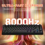 ATTACK SHARK R82 HE 75% Wired Magnetic Gaming Keyboard With 8000Hz Polling Rate, 0.005mm Rapid Trigger Accuracy, 256KHz Scan Rate, 5-Layer Sound Damping, And RGB Backlight | BLACK - Image 4