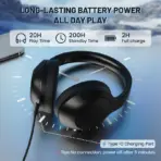 ATTACK SHARK G300 ANC Foldable Headphones With Bluetooth 5.3, Dual-Mode Wired And Wireless Connection, 40mm Drivers, -21dB Noise Cancelling, 210g Lightweight Design | BLACK - Image 5