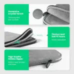 UGREEN 13.3" Laptop Sleeve Case 60985 GRAY - Image 3