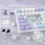 ATTACK SHARK X820 Ultra 75% Tri-Mode Gasket Mechanical Keyboard With Smart TFT Display, Metal Knob, Hot-Swappable Linear "GIFT" Switches, 4000mAh Battery, And RGB Backlight | Star White - Image 5