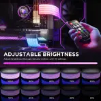 ASIAHORSE Aurora Pro 108 LED 24-Pin RGB Cable Cover – Ultra-Soft Silicone, AURA Sync, Remote Control, 5V 3-Pin ARGB, Easy SATA Install, Black - Image 4